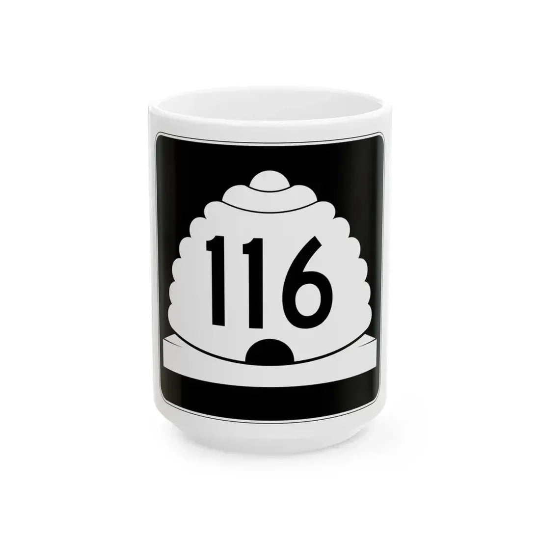 Utah SR 116 (Utah) (Road Sign) White Coffee Mug 15oz - Go Mug Yourself