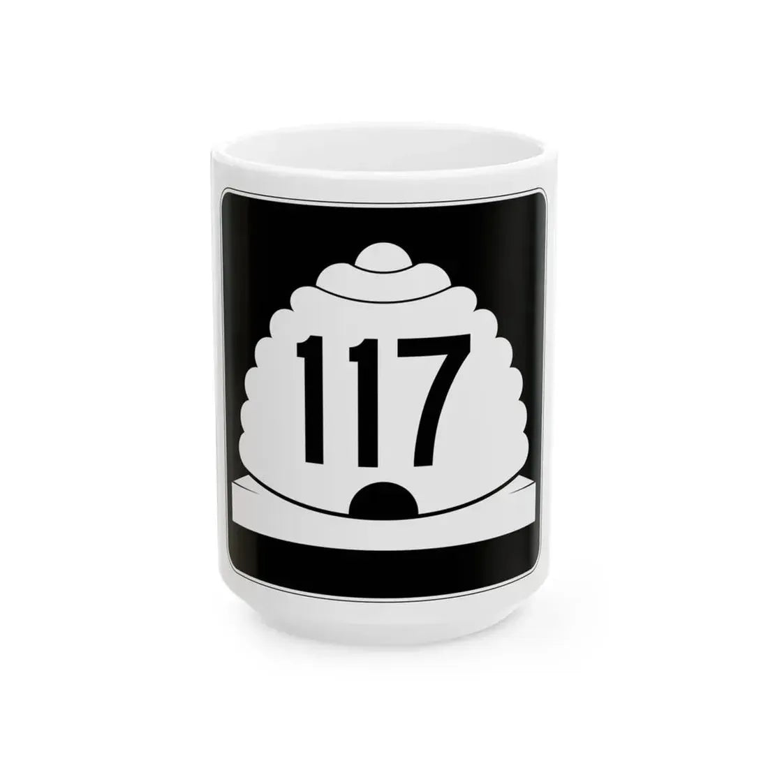 Utah SR 117 (Utah) (Road Sign) White Coffee Mug 15oz - Go Mug Yourself