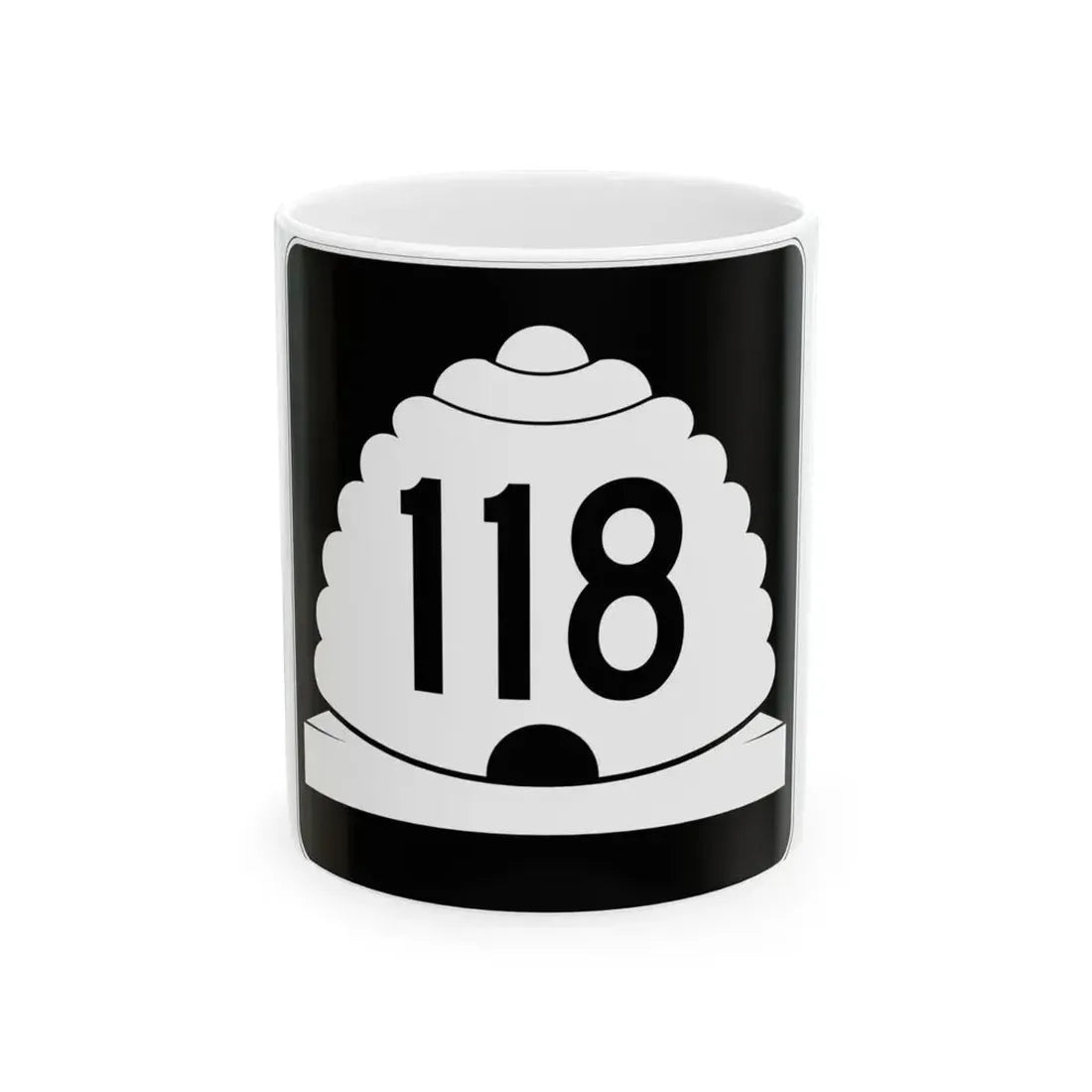 Utah SR 118 (Utah) (Road Sign) White Coffee Mug 11oz - Go Mug Yourself