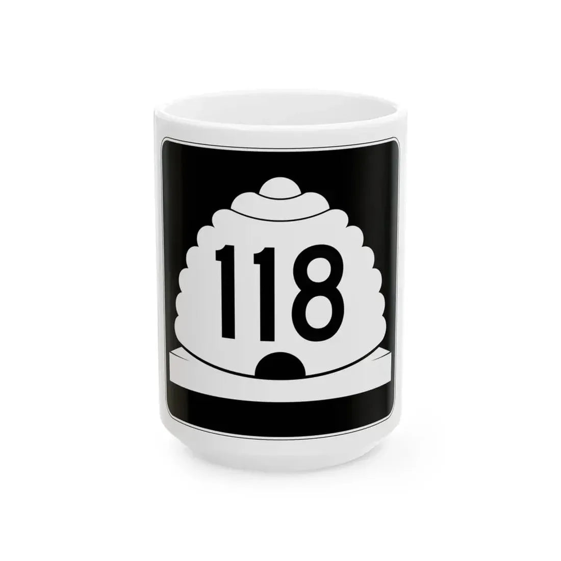 Utah SR 118 (Utah) (Road Sign) White Coffee Mug 15oz - Go Mug Yourself