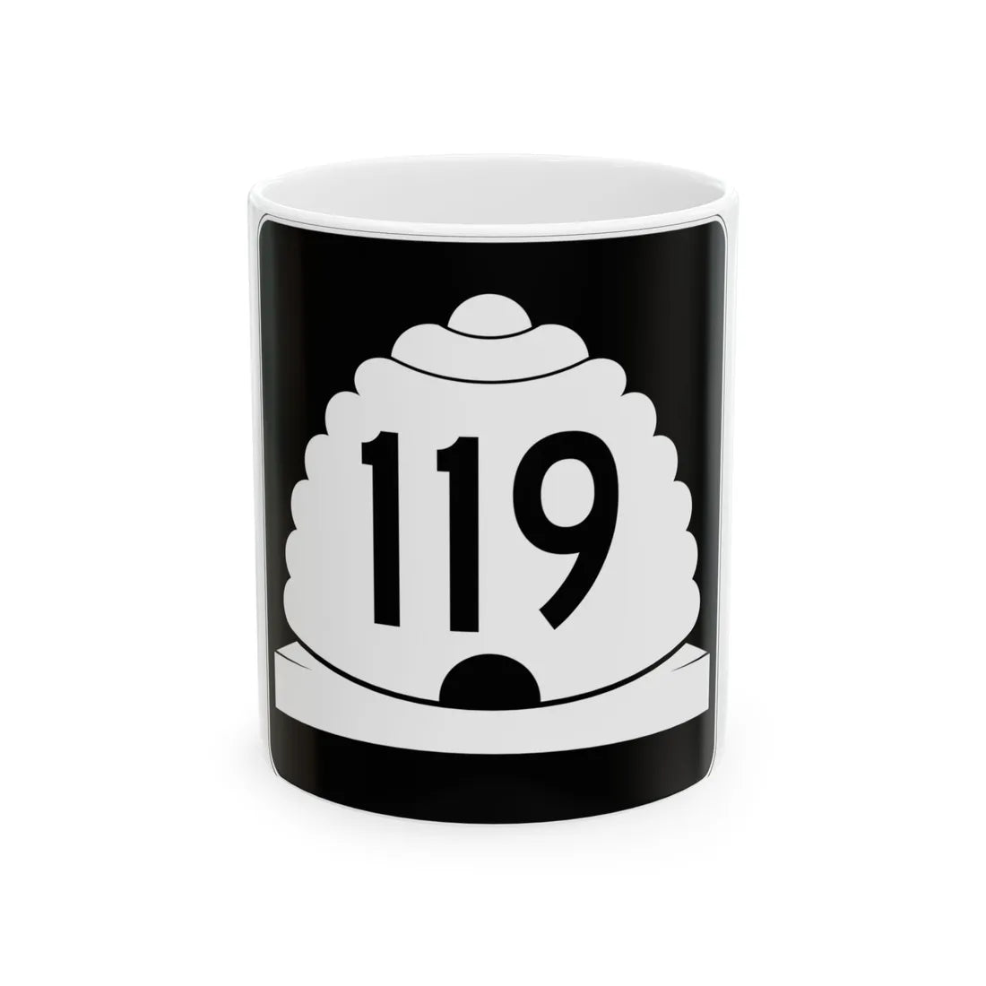 Utah SR 119 (Utah) (Road Sign) White Coffee Mug 11oz - Go Mug Yourself
