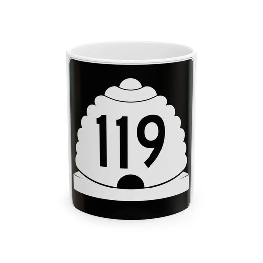 Utah SR 119 (Utah) (Road Sign) White Coffee Mug 11oz - Go Mug Yourself