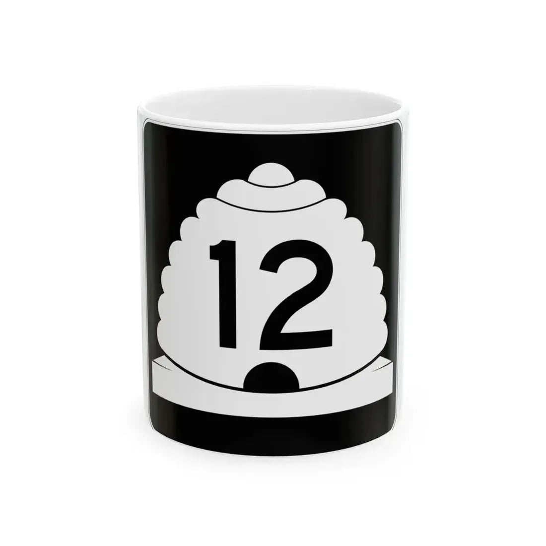Utah SR 12 (Utah) (Road Sign) White Coffee Mug 11oz - Go Mug Yourself
