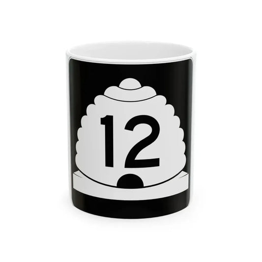 Utah SR 12 (Utah) (Road Sign) White Coffee Mug 11oz - Go Mug Yourself