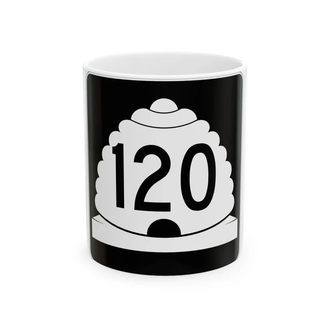 Utah SR 120 (Utah) (Road Sign) White Coffee Mug 11oz - Go Mug Yourself