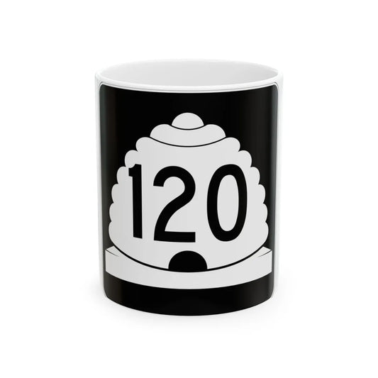 Utah SR 120 (Utah) (Road Sign) White Coffee Mug 11oz - Go Mug Yourself