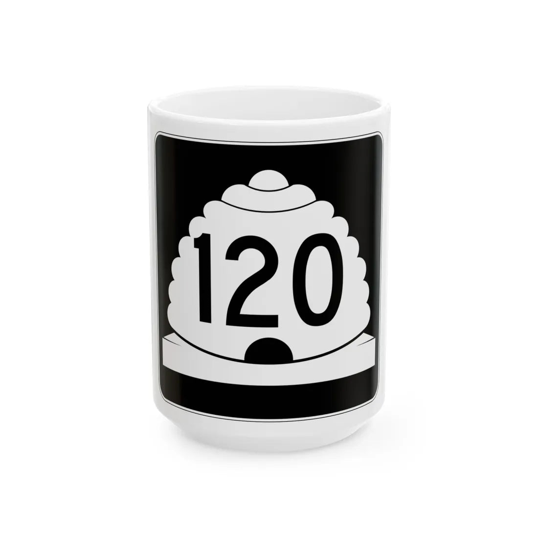 Utah SR 120 (Utah) (Road Sign) White Coffee Mug 15oz - Go Mug Yourself