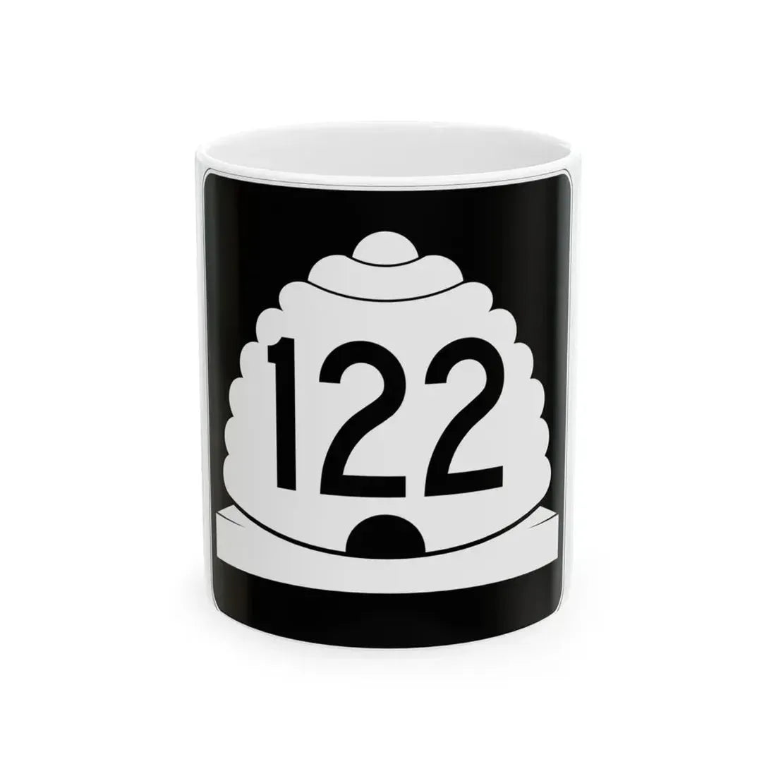 Utah SR 122 (Utah) (Road Sign) White Coffee Mug 11oz - Go Mug Yourself