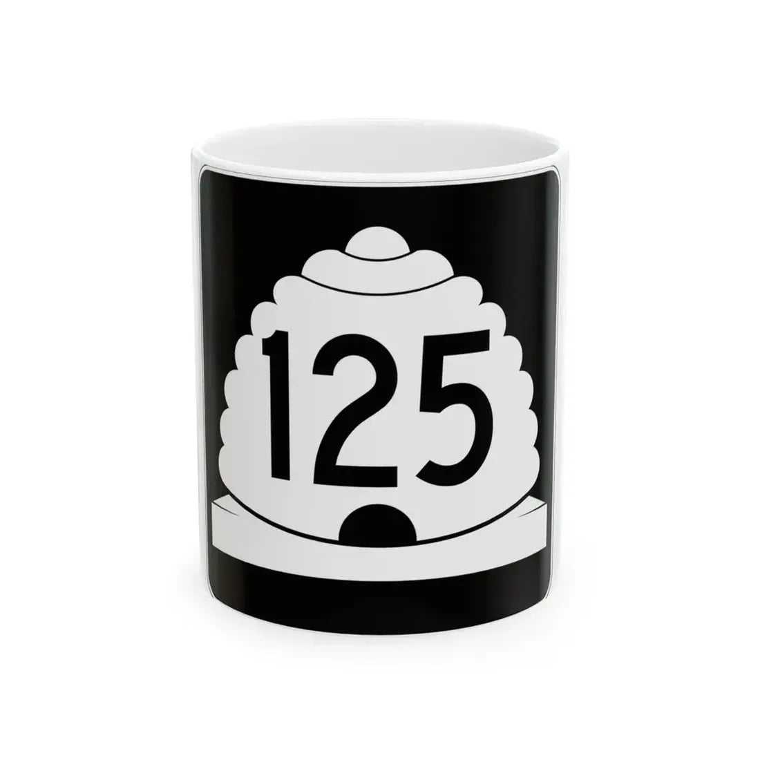 Utah SR 125 (Utah) (Road Sign) White Coffee Mug 11oz - Go Mug Yourself