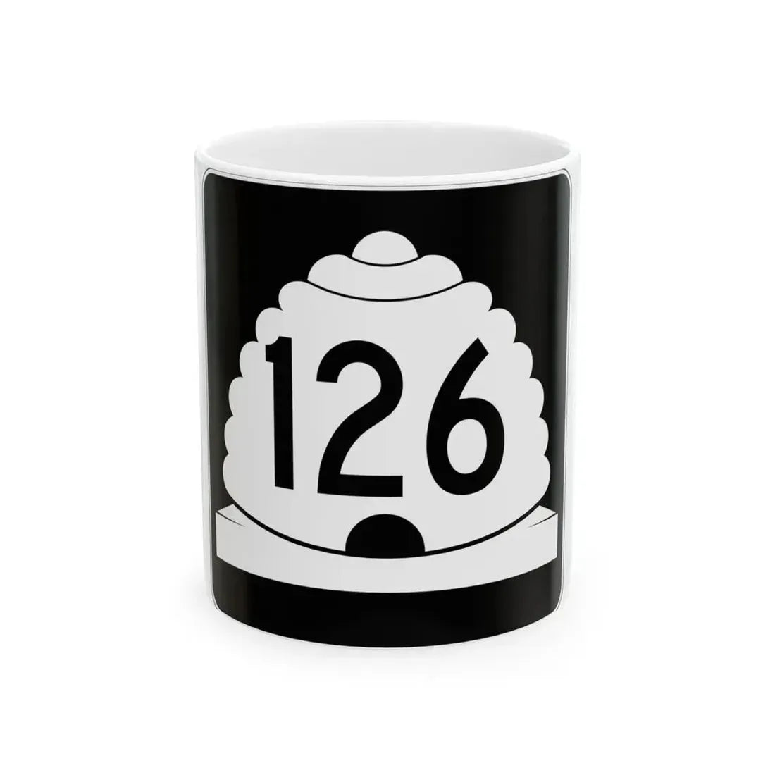 Utah SR 126 (Utah) (Road Sign) White Coffee Mug 11oz - Go Mug Yourself