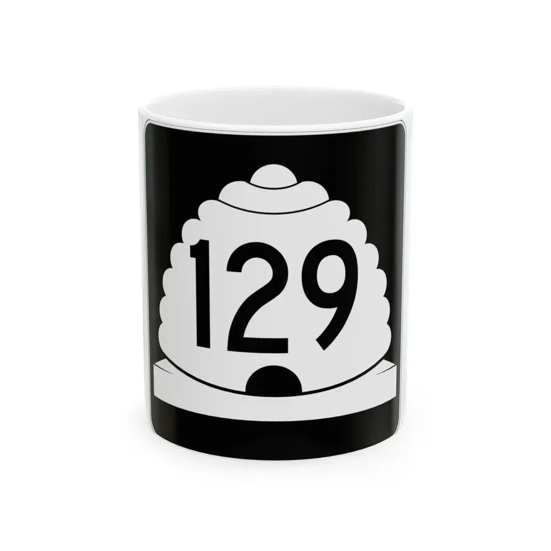 Utah SR 129 (Utah) (Road Sign) White Coffee Mug 11oz - Go Mug Yourself