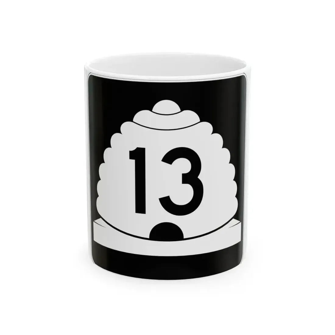 Utah SR 13 (Utah) (Road Sign) White Coffee Mug 11oz - Go Mug Yourself