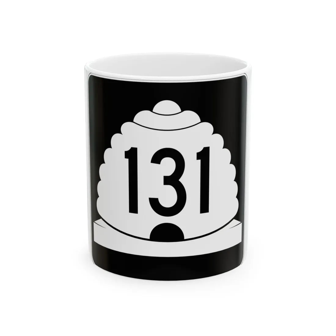 Utah SR 131 (Utah) (Road Sign) White Coffee Mug 11oz - Go Mug Yourself