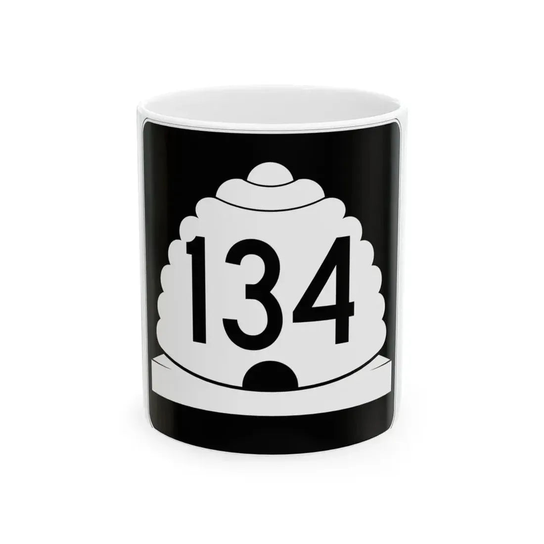 Utah SR 134 (Utah) (Road Sign) White Coffee Mug 11oz - Go Mug Yourself