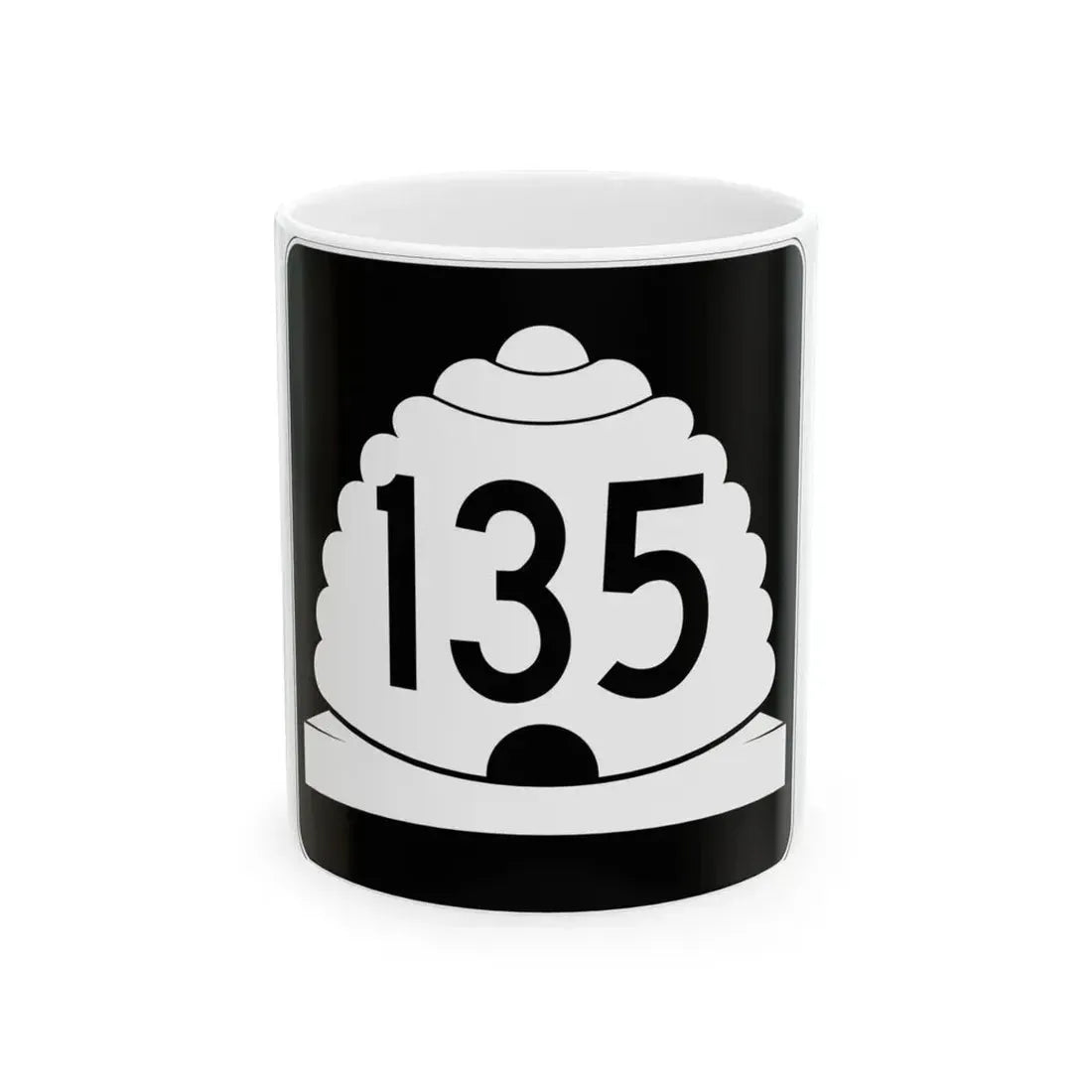 Utah SR 135 (Utah) (Road Sign) White Coffee Mug 11oz - Go Mug Yourself