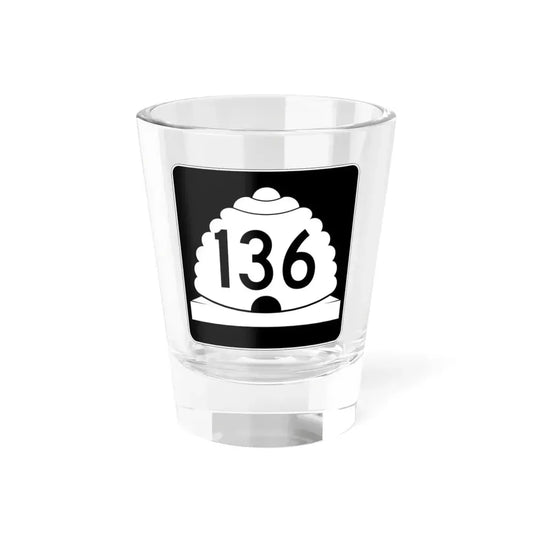 Utah SR 136 (Utah) (Road Sign) Shot Glass 1.5oz 1.5oz - Go Mug Yourself