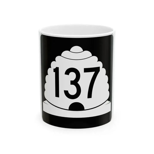 Utah SR 137 (Utah) (Road Sign) White Coffee Mug 11oz - Go Mug Yourself