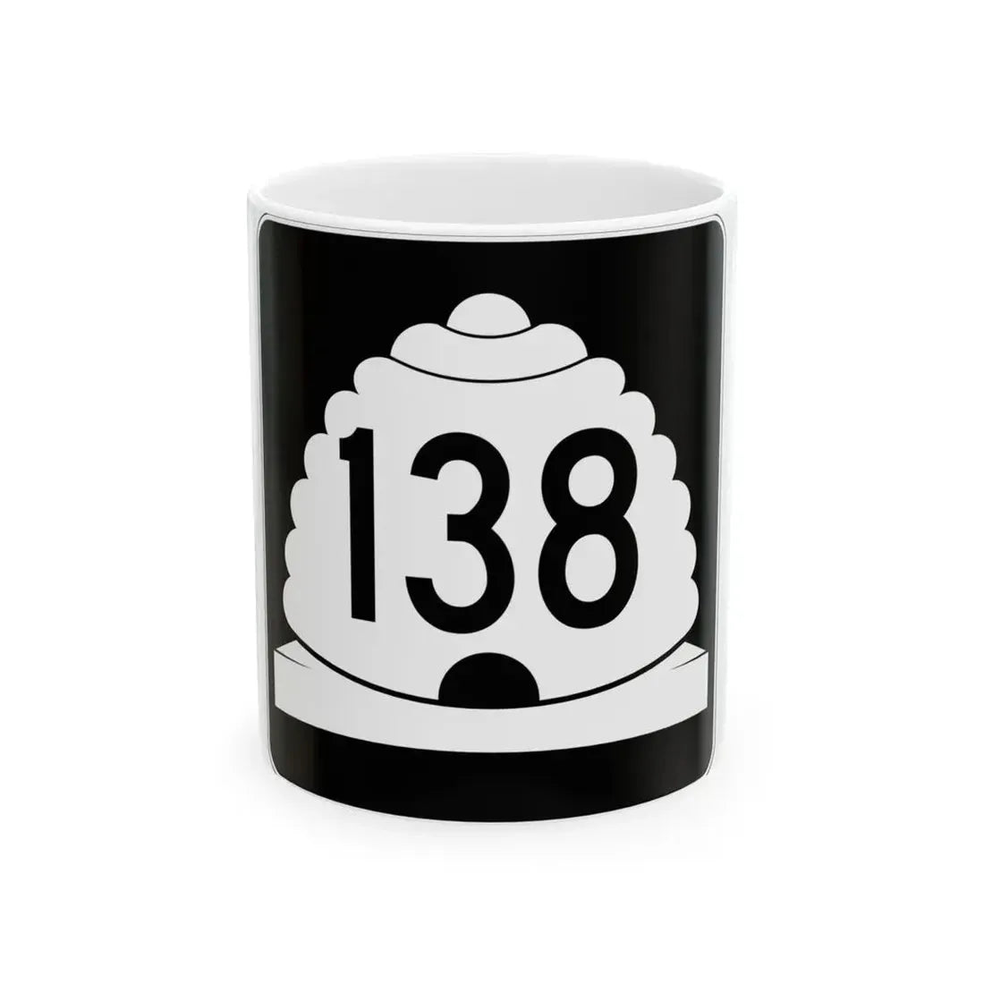 Utah SR 138 (Utah) (Road Sign) White Coffee Mug 11oz - Go Mug Yourself