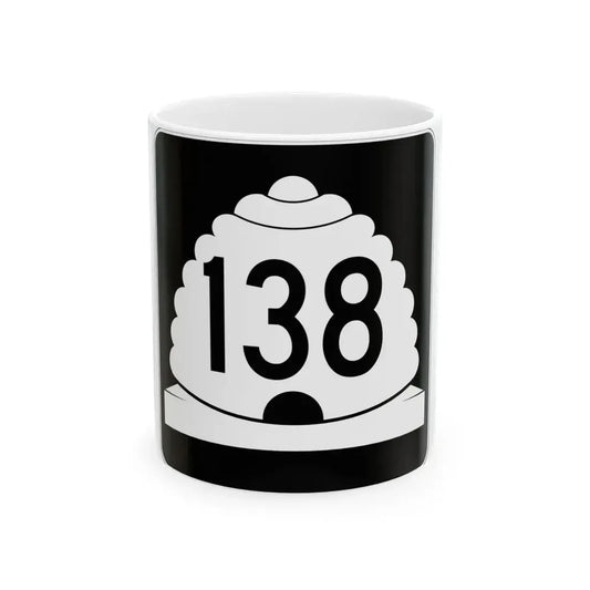 Utah SR 138 (Utah) (Road Sign) White Coffee Mug 11oz - Go Mug Yourself