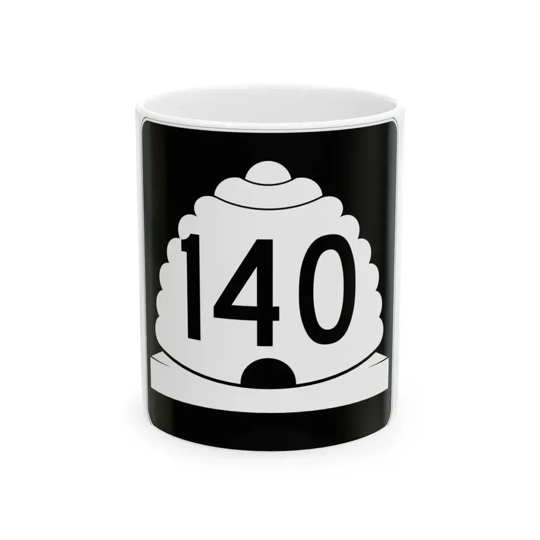 Utah SR 140 (Utah) (Road Sign) White Coffee Mug 11oz - Go Mug Yourself