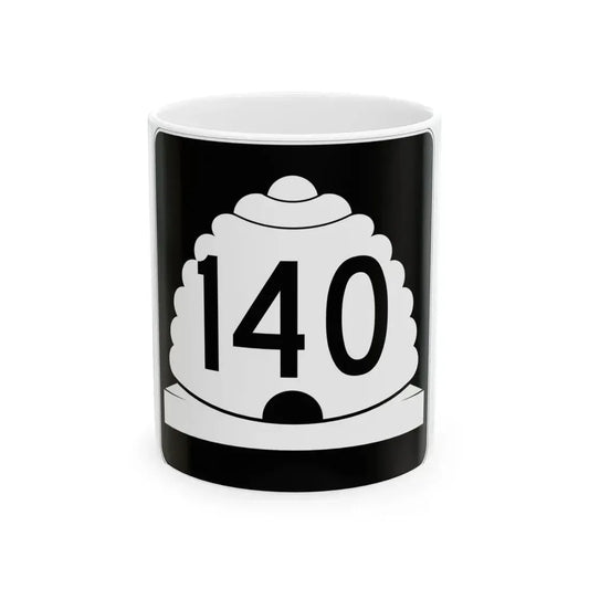 Utah SR 140 (Utah) (Road Sign) White Coffee Mug 11oz - Go Mug Yourself