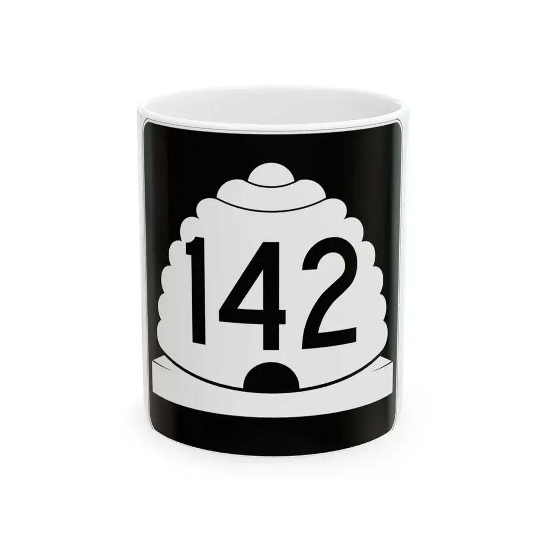 Utah SR 142 (Utah) (Road Sign) White Coffee Mug 11oz - Go Mug Yourself