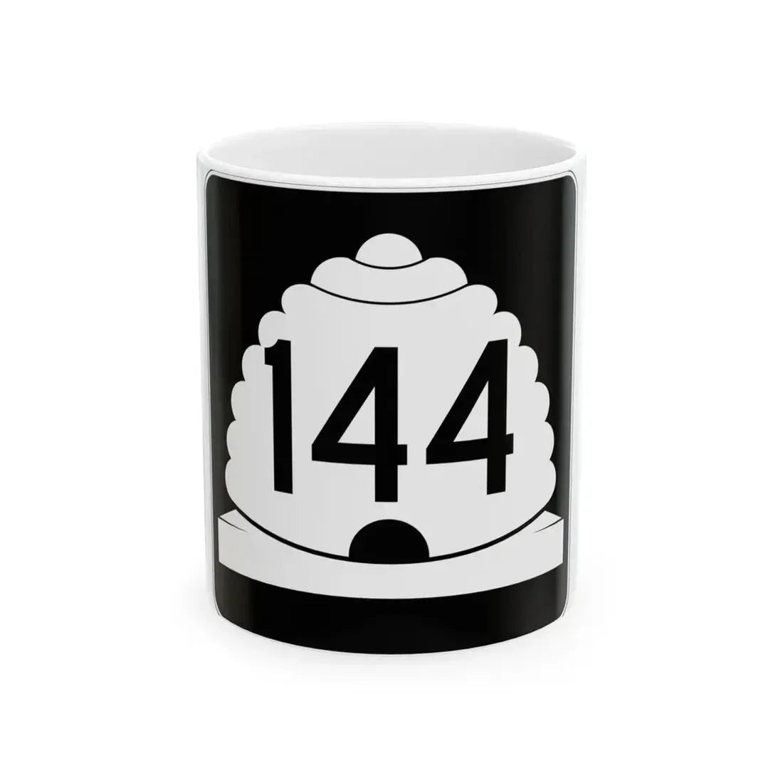 Utah SR 144 (Utah) (Road Sign) White Coffee Mug 11oz - Go Mug Yourself