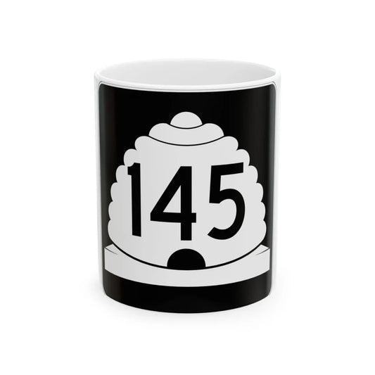 Utah SR 145 (Utah) (Road Sign) White Coffee Mug 11oz - Go Mug Yourself