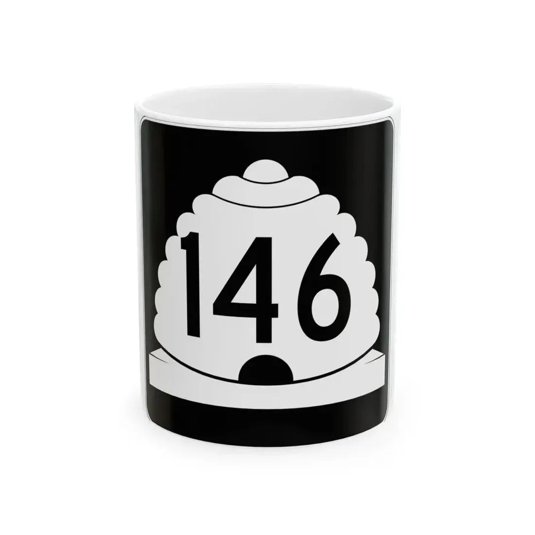 Utah SR 146 (Utah) (Road Sign) White Coffee Mug 11oz - Go Mug Yourself