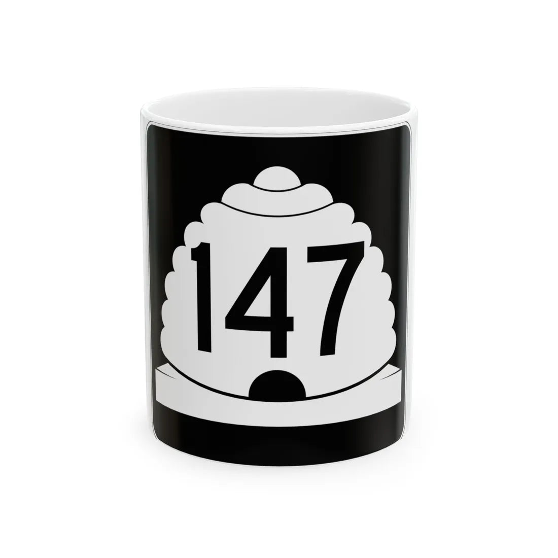 Utah SR 147 (Utah) (Road Sign) White Coffee Mug 11oz - Go Mug Yourself