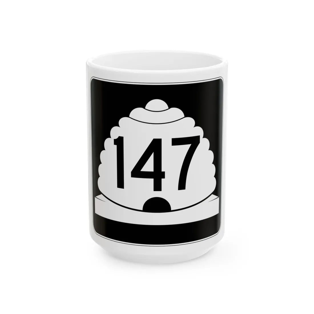Utah SR 147 (Utah) (Road Sign) White Coffee Mug 15oz - Go Mug Yourself