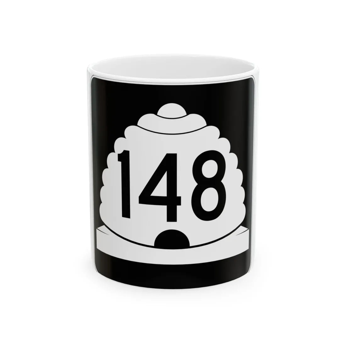 Utah SR 148 (Utah) (Road Sign) White Coffee Mug 11oz - Go Mug Yourself