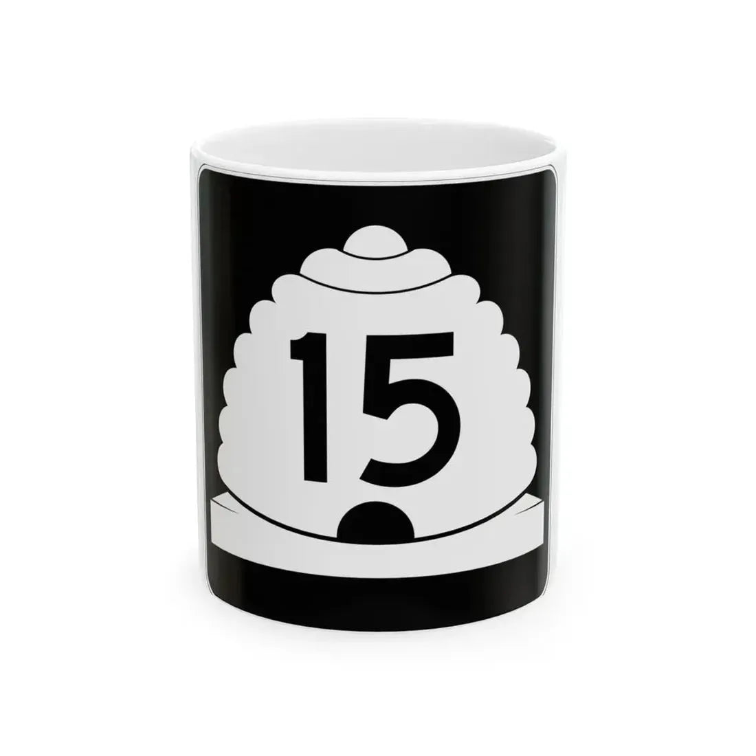 Utah SR 15 (Utah) (Road Sign) White Coffee Mug 11oz - Go Mug Yourself