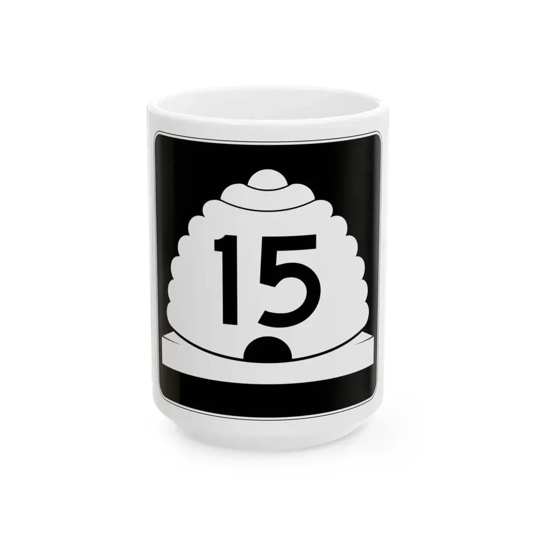 Utah SR 15 (Utah) (Road Sign) White Coffee Mug 15oz - Go Mug Yourself