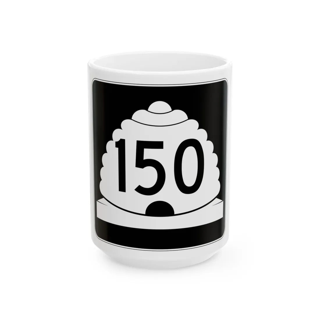 Utah SR 150 (Utah) (Road Sign) White Coffee Mug 15oz - Go Mug Yourself