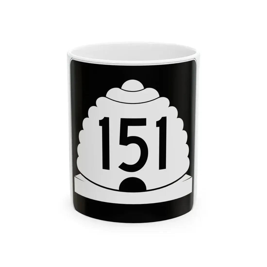Utah SR 151 (Utah) (Road Sign) White Coffee Mug 11oz - Go Mug Yourself
