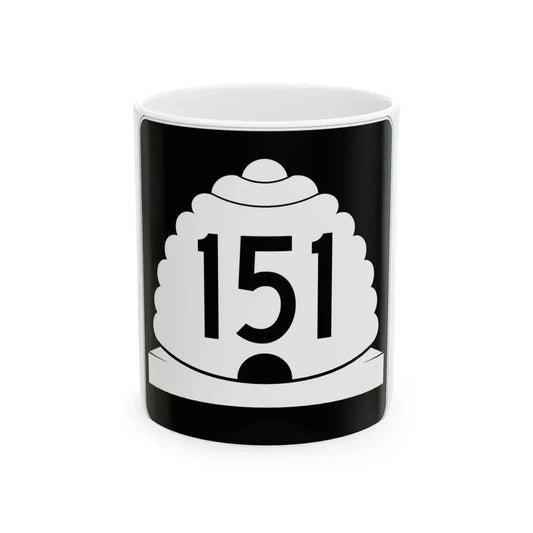 Utah SR 151 (Utah) (Road Sign) White Coffee Mug 11oz - Go Mug Yourself