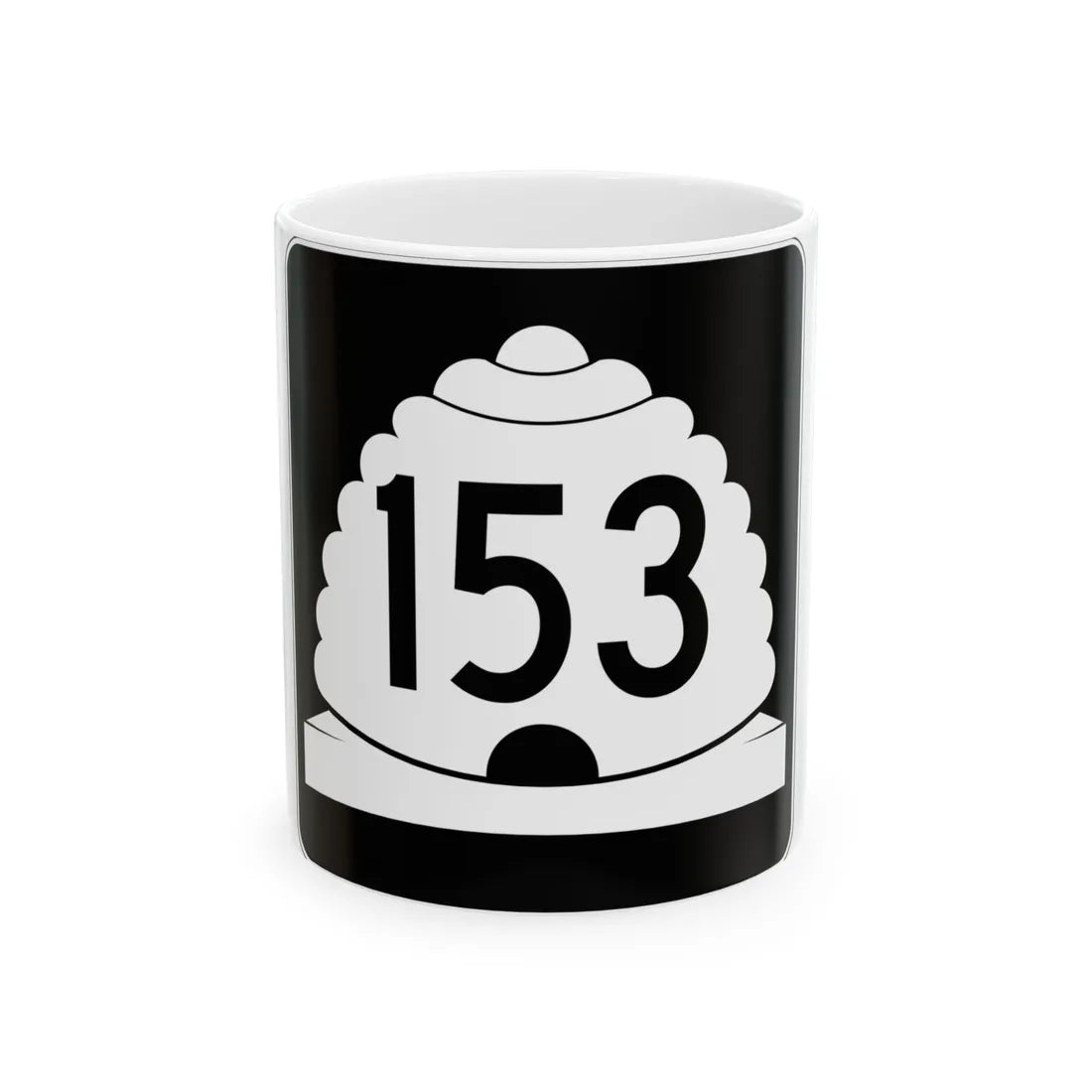 Utah SR 153 (Utah) (Road Sign) White Coffee Mug 11oz - Go Mug Yourself