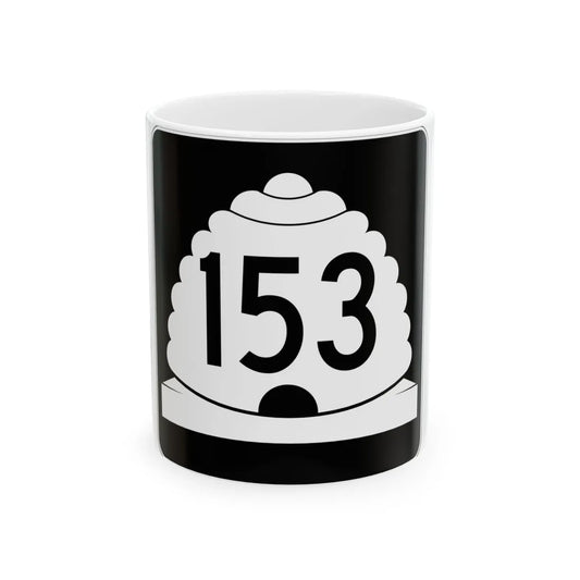 Utah SR 153 (Utah) (Road Sign) White Coffee Mug 11oz - Go Mug Yourself
