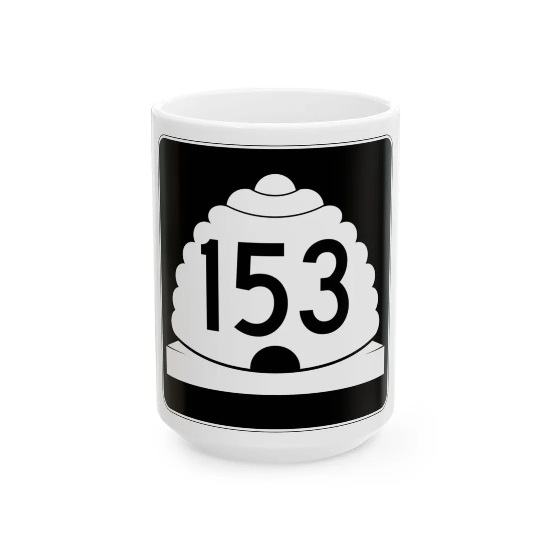 Utah SR 153 (Utah) (Road Sign) White Coffee Mug 15oz - Go Mug Yourself
