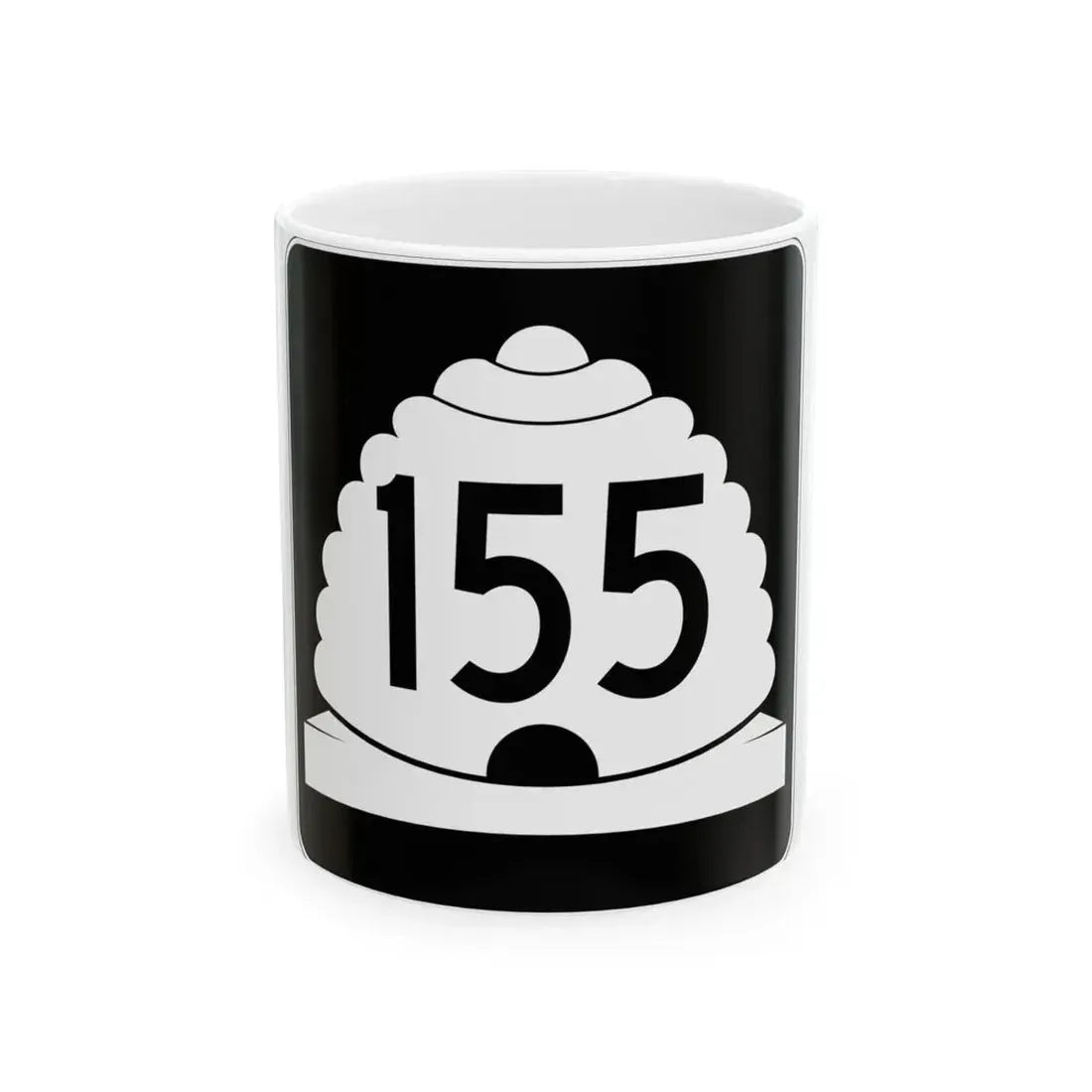 Utah SR 155 (Utah) (Road Sign) White Coffee Mug 11oz - Go Mug Yourself