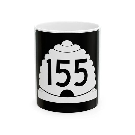 Utah SR 155 (Utah) (Road Sign) White Coffee Mug 11oz - Go Mug Yourself