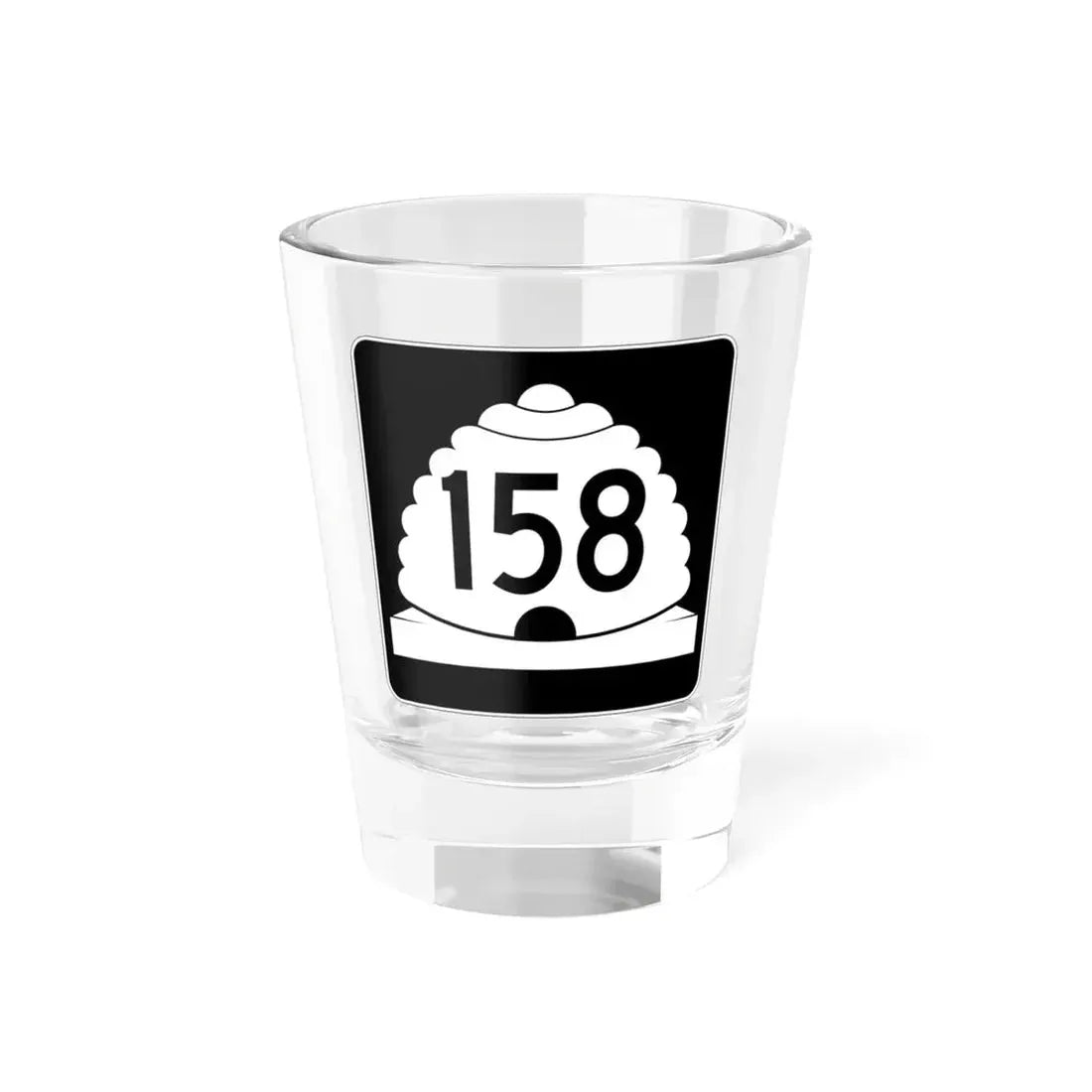 Utah SR 158 (Utah) (Road Sign) Shot Glass 1.5oz 1.5oz - Go Mug Yourself