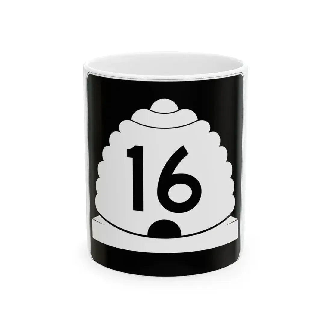 Utah SR 16 (Utah) (Road Sign) White Coffee Mug 11oz - Go Mug Yourself