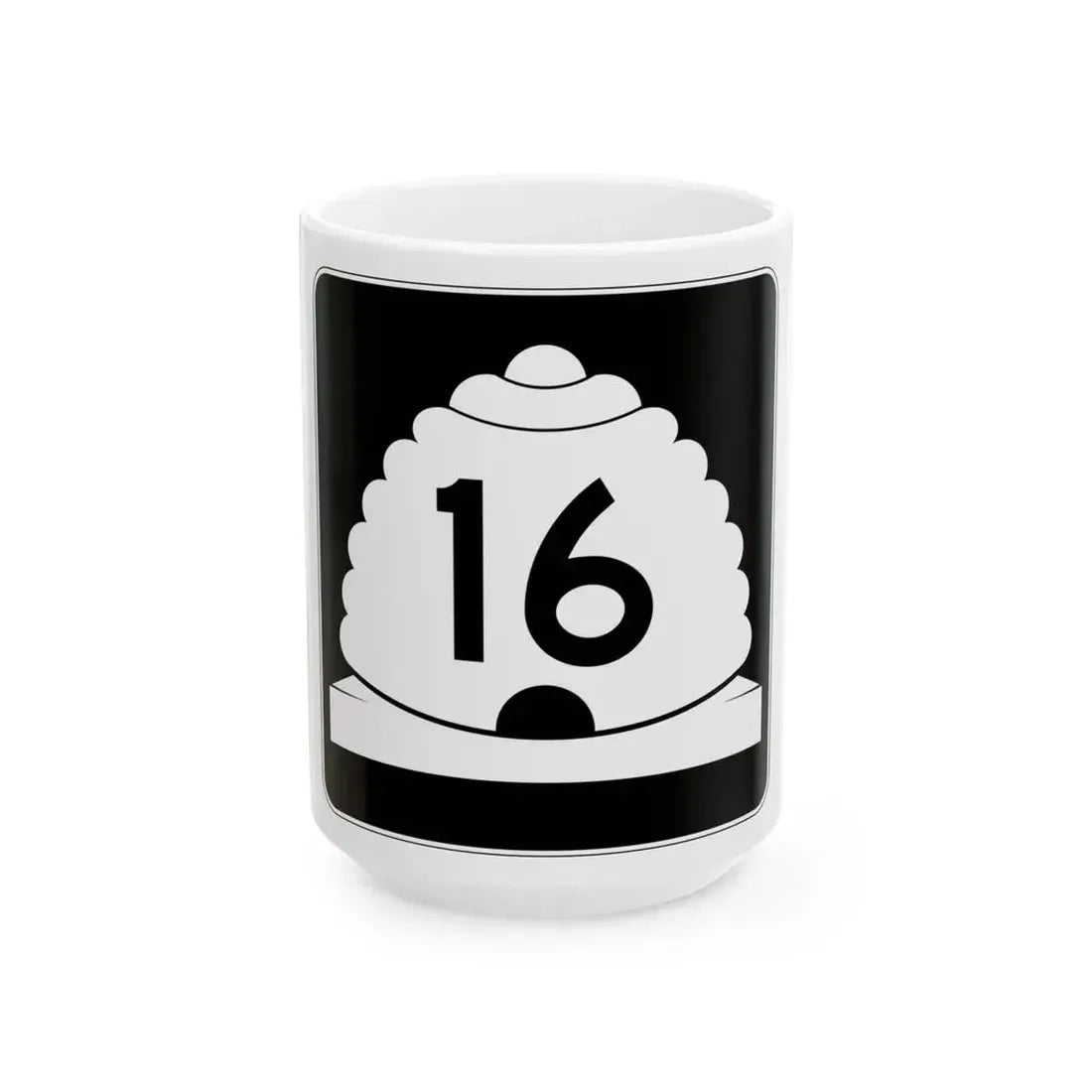 Utah SR 16 (Utah) (Road Sign) White Coffee Mug 15oz - Go Mug Yourself