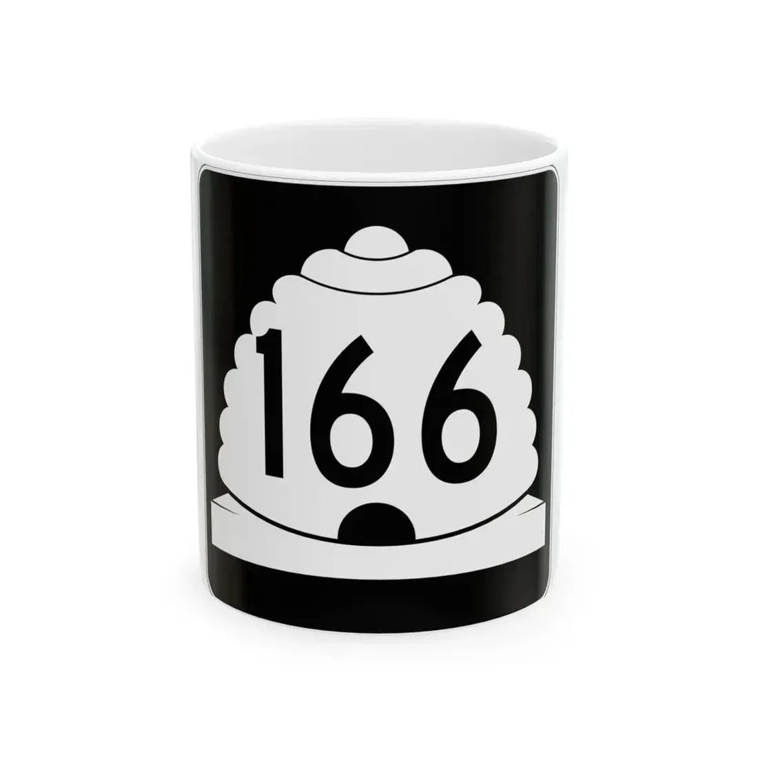 Utah SR 166 (Utah) (Road Sign) White Coffee Mug 11oz - Go Mug Yourself
