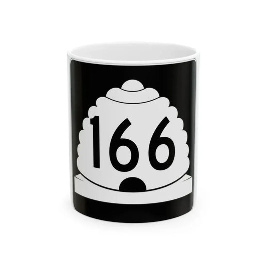 Utah SR 166 (Utah) (Road Sign) White Coffee Mug 11oz - Go Mug Yourself