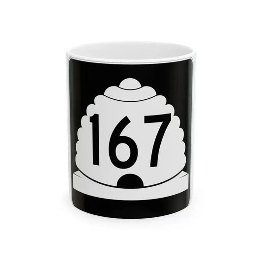 Utah SR 167 (Utah) (Road Sign) White Coffee Mug 11oz - Go Mug Yourself