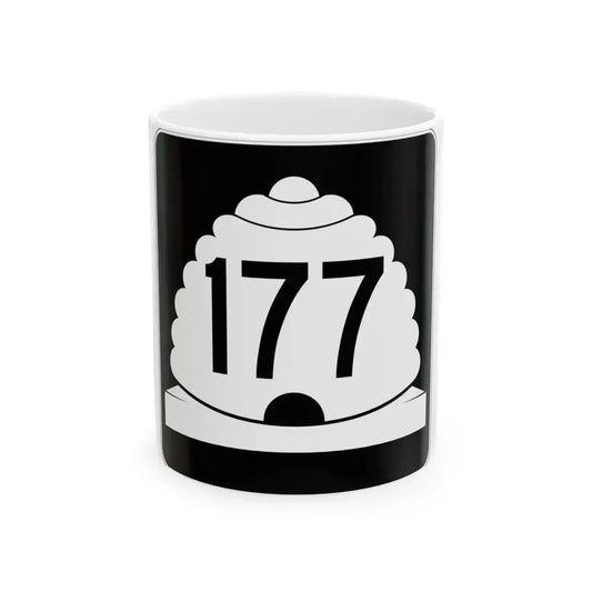 Utah SR 177 (Utah) (Road Sign) White Coffee Mug 11oz - Go Mug Yourself