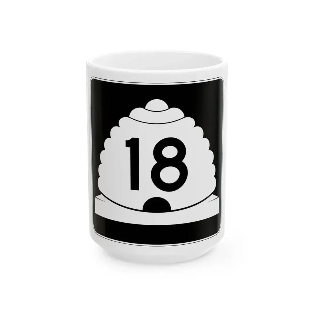 Utah SR 18 (Utah) (Road Sign) White Coffee Mug 15oz - Go Mug Yourself